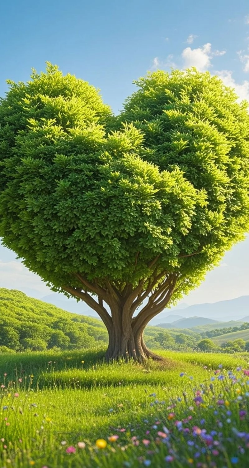 Background cây xanh tươi tốt