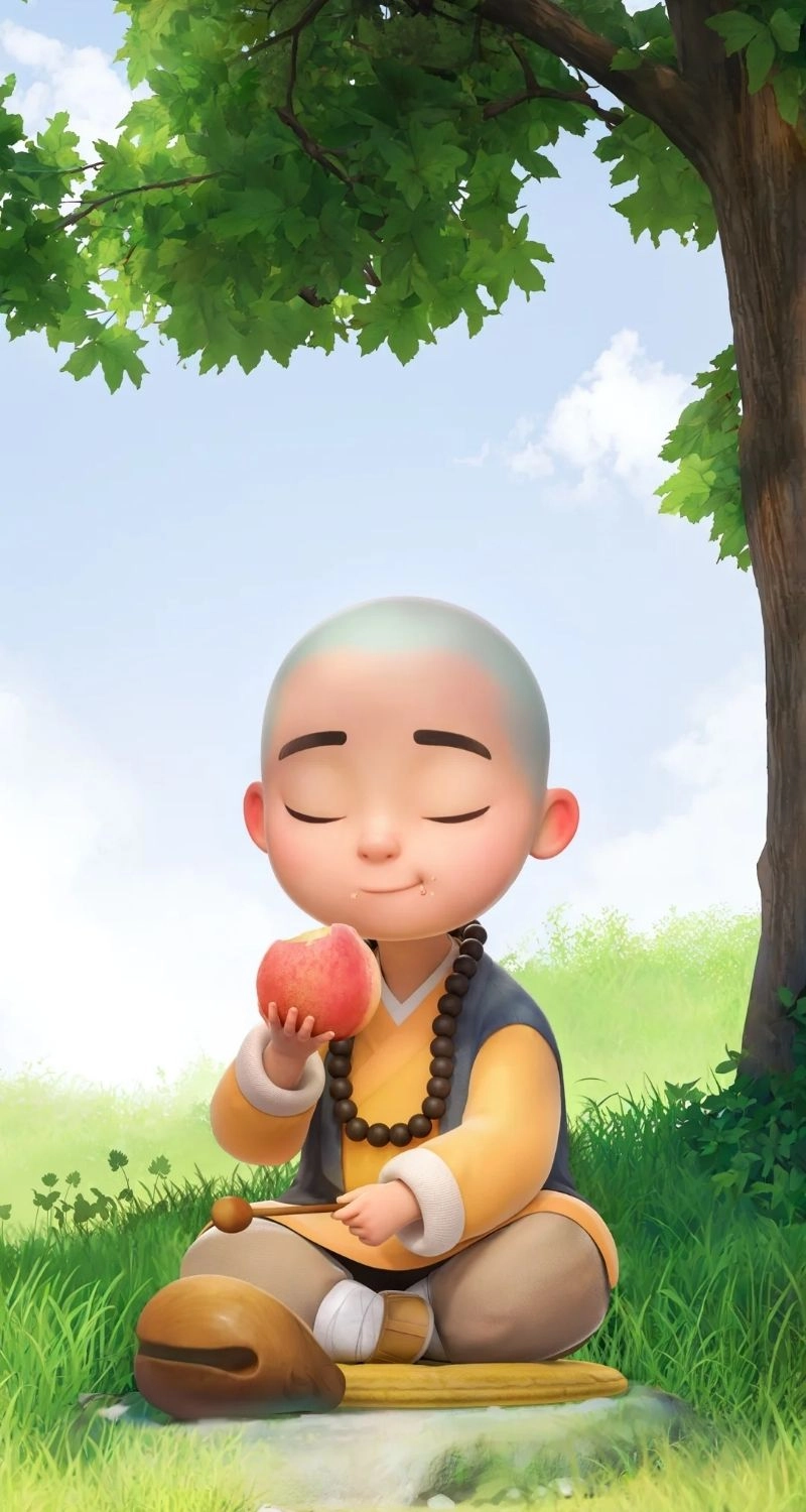 Hình nền chú tiểu hài hước vui nhộn