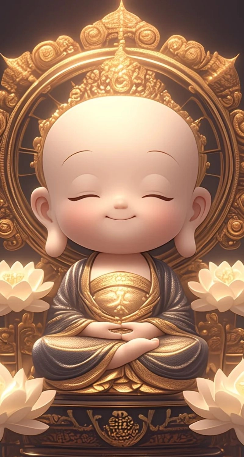 Hình nền chú tiểu bình yên