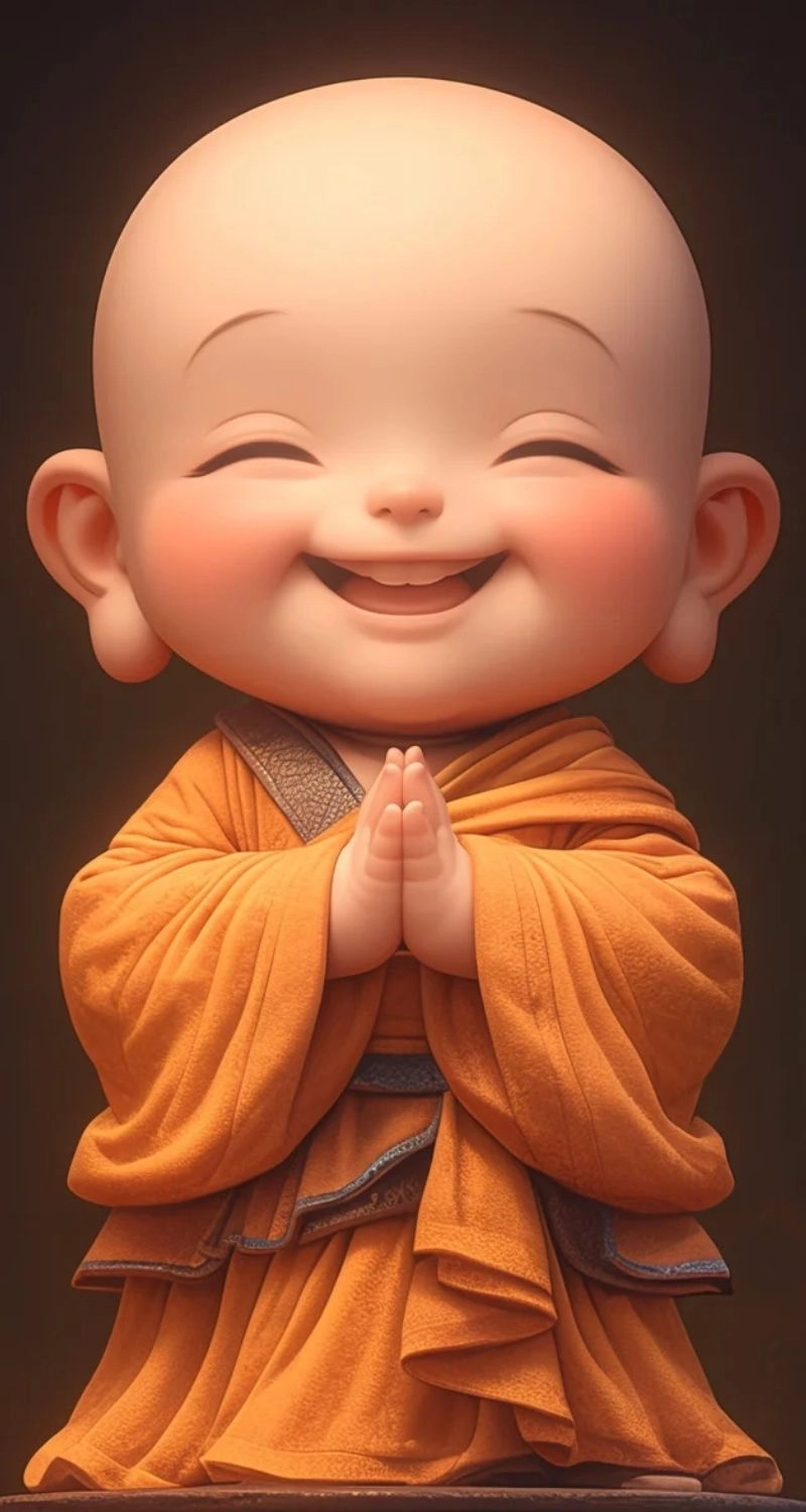 Hình nền chú tiểu an nhiên thanh tịnh