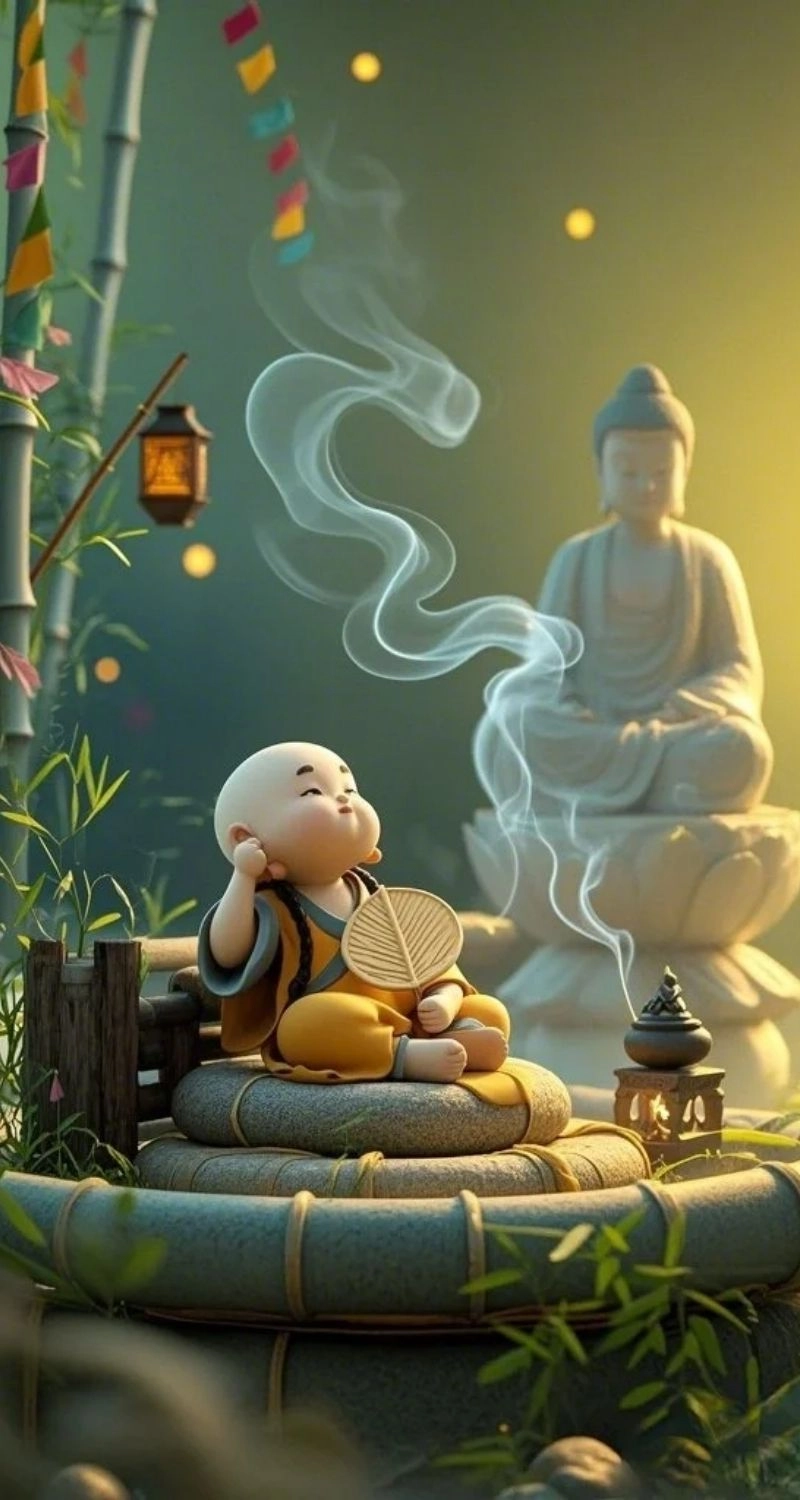 hình nền chú tiểu dễ thương 3d