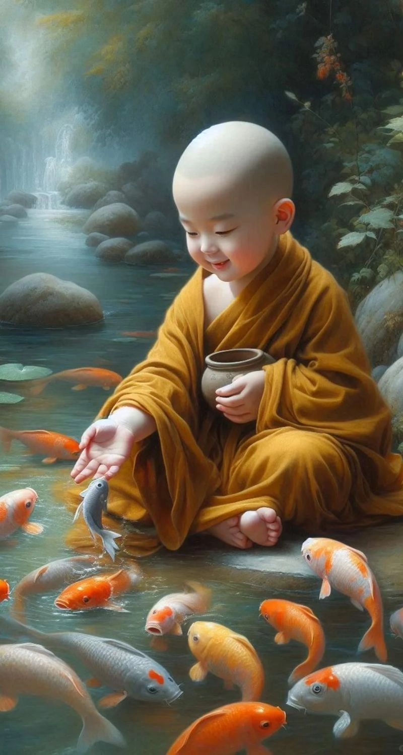 hình nền chú tiểu ngộ nghĩnh