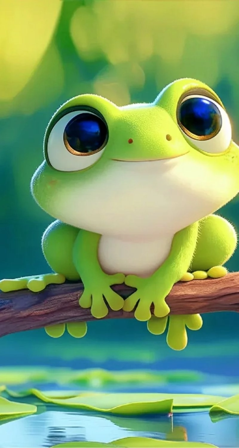 Hình nền con ếch vui nhộn