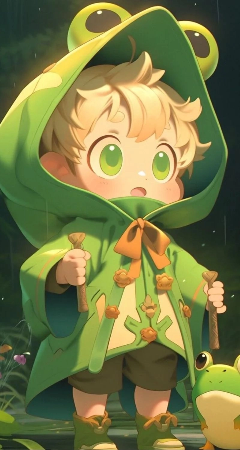 Hình nền ếch dễ thương cho dt