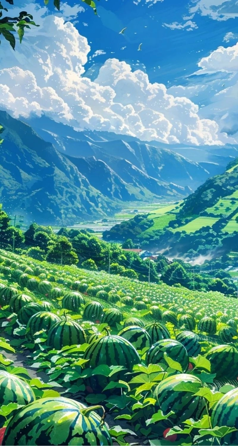 wallpaper dưa hấu đẹp mắt