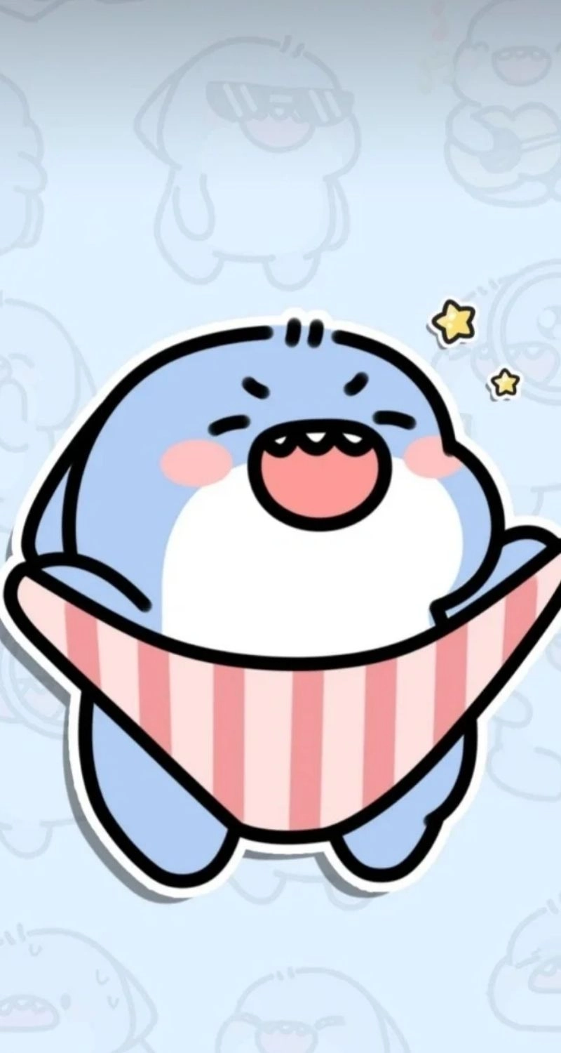 Hình nền cá mập cute đáng yêu