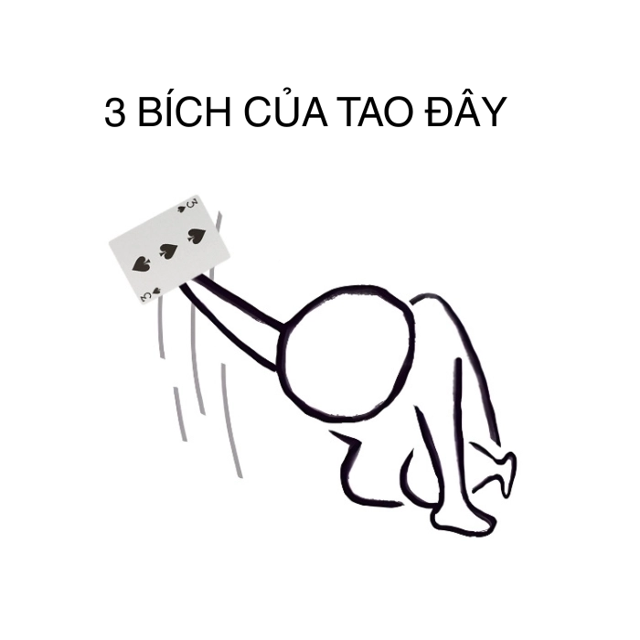 hình ảnh meme 3 bích bựa