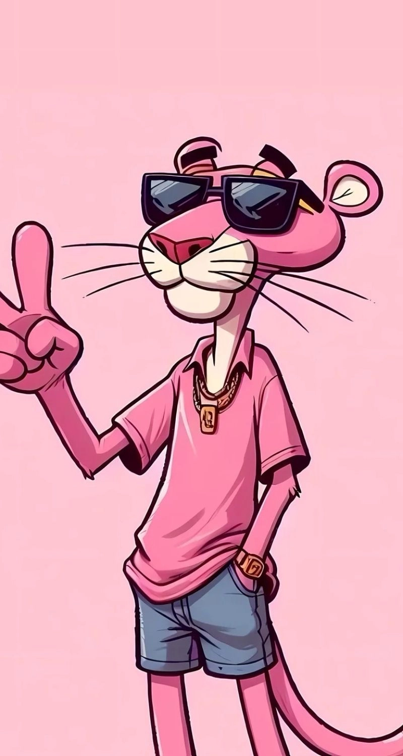 Background Pink Panther dễ thương