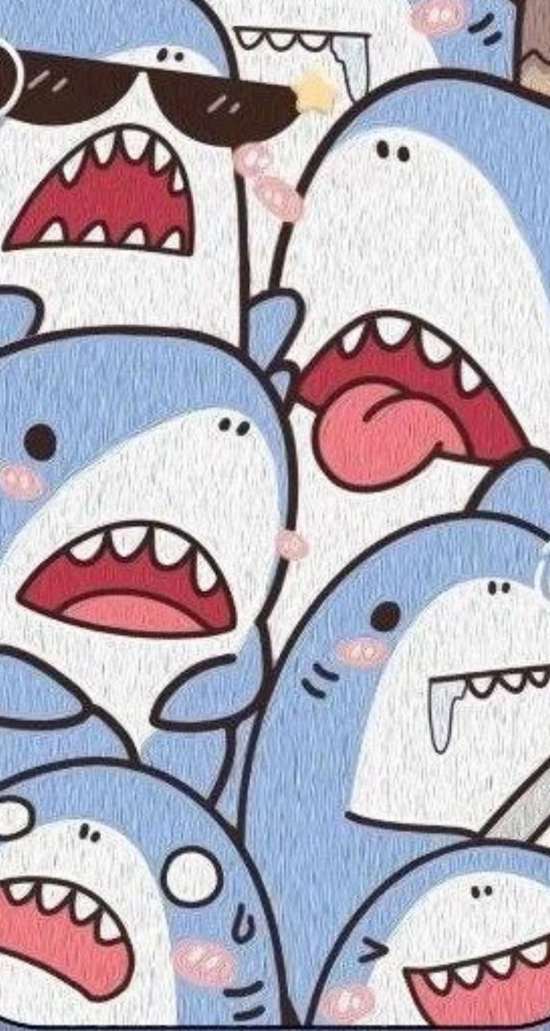 Wallpaper cá mập cute cho điện thoại