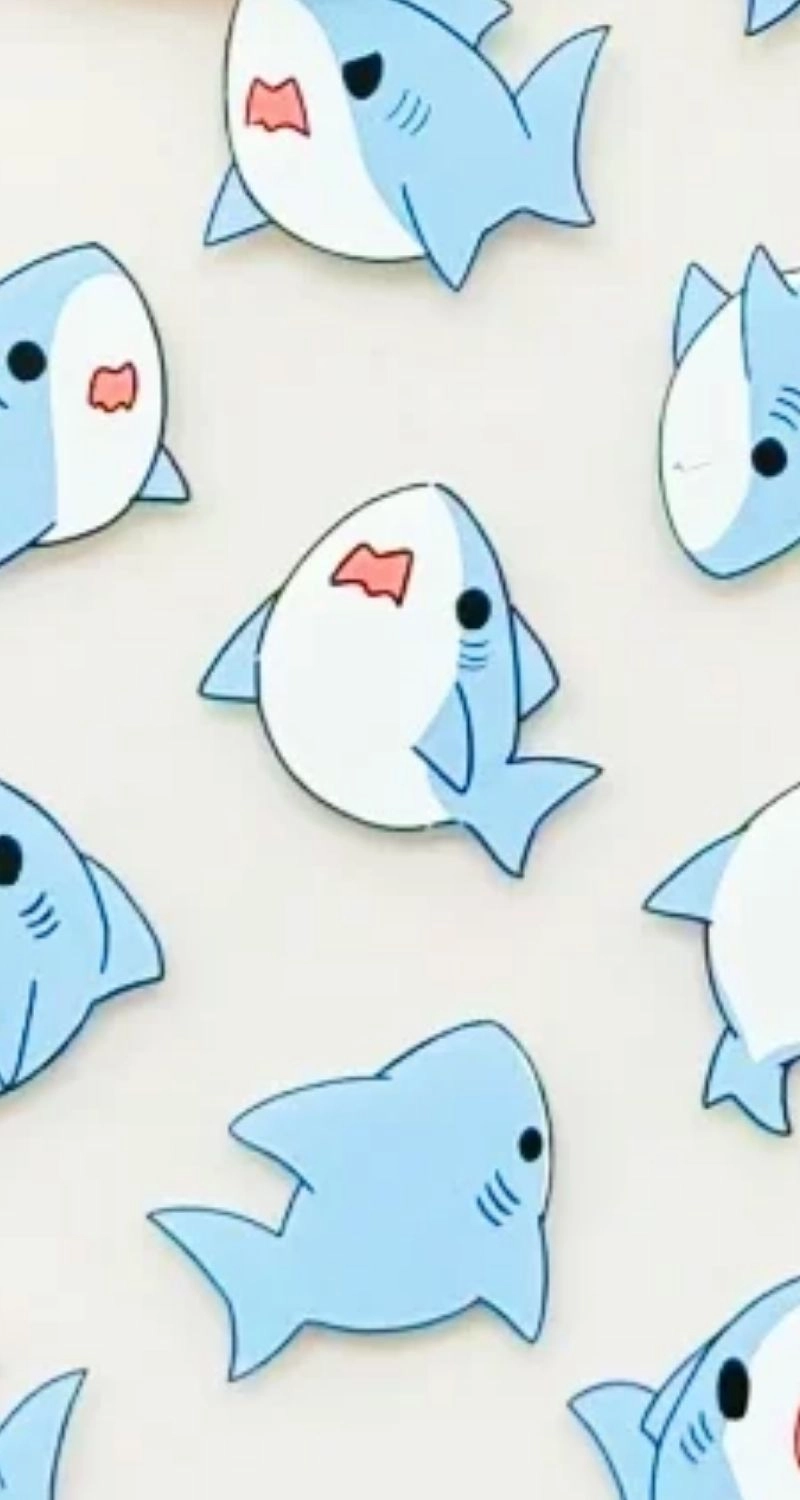 Ảnh nền cá mập kawaii dễ thương