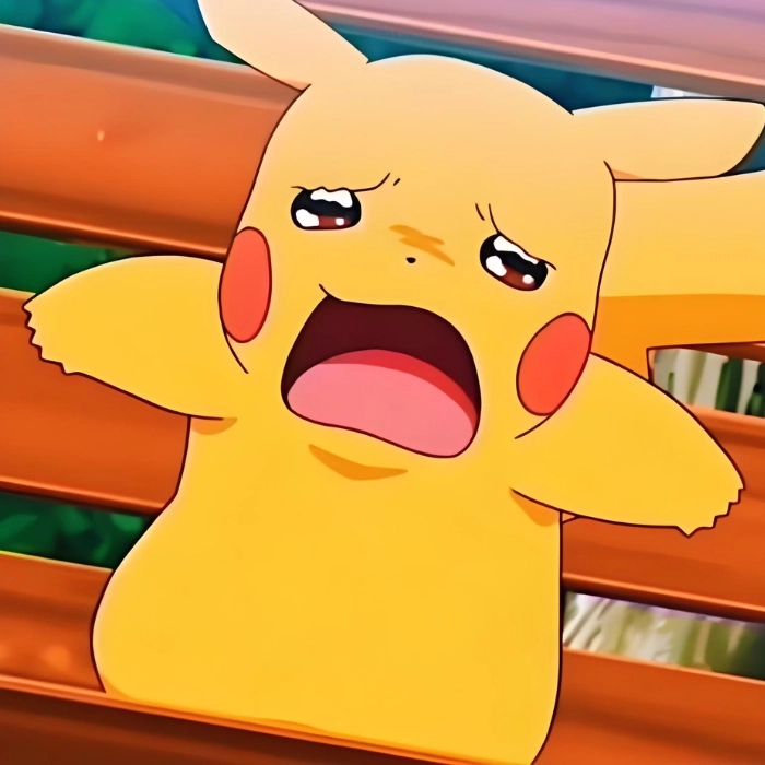 meme pikachu biểu cảm khóc