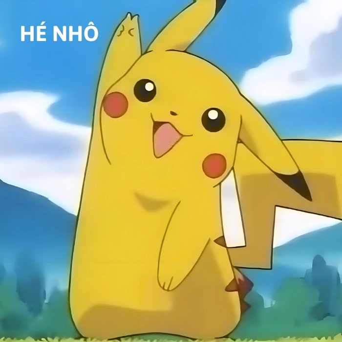 meme pikachu với biểu cảm cute