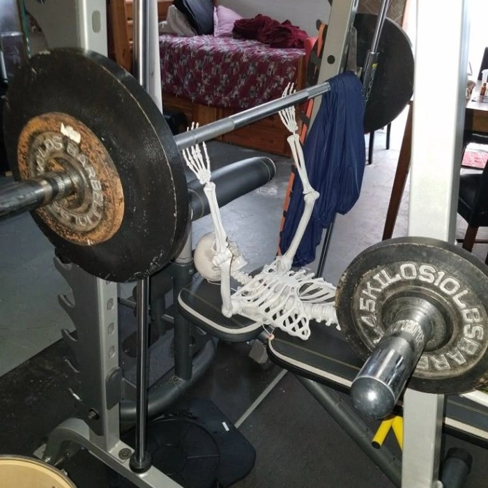 meme skeleton tập gyms