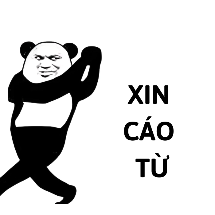 xin cáo từ meme
