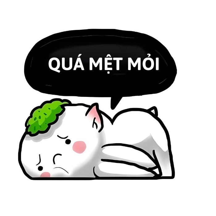 ảnh meme quá mệt mỏi