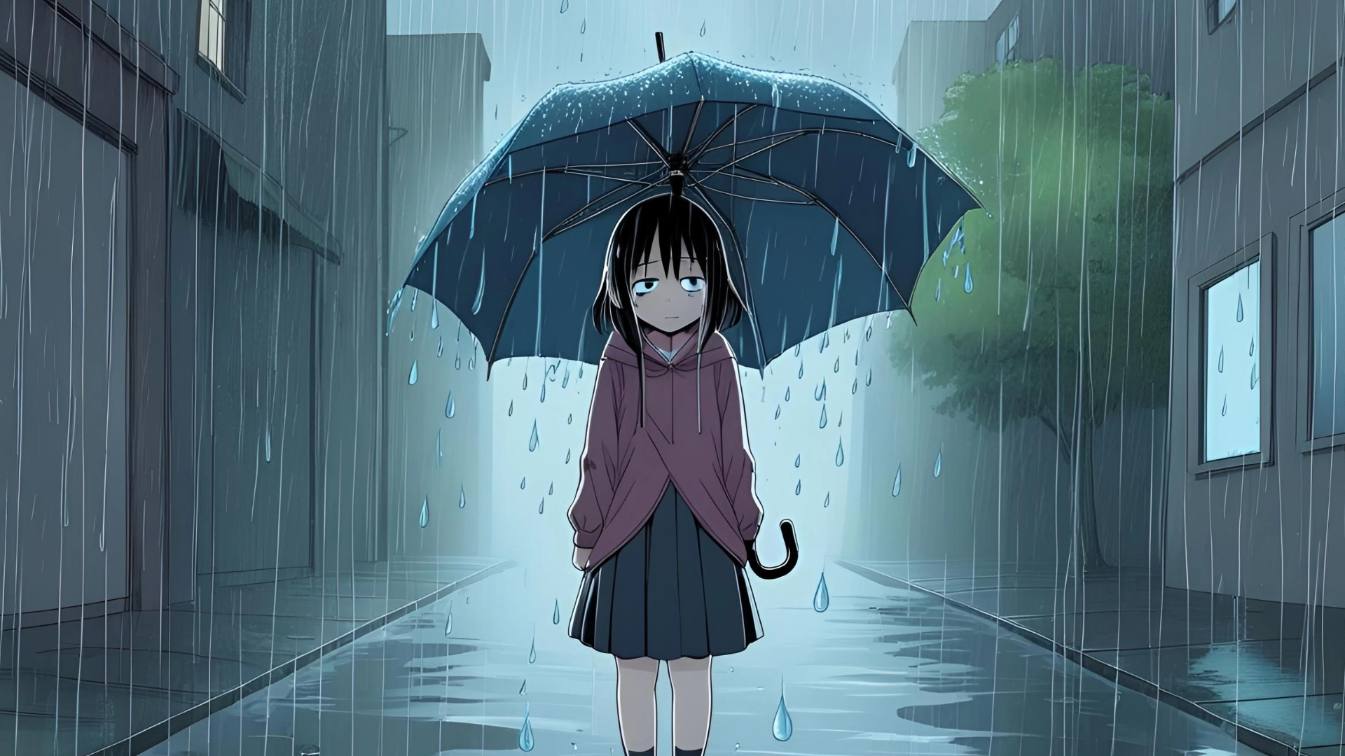 hình nền anime buồn cho máy tính