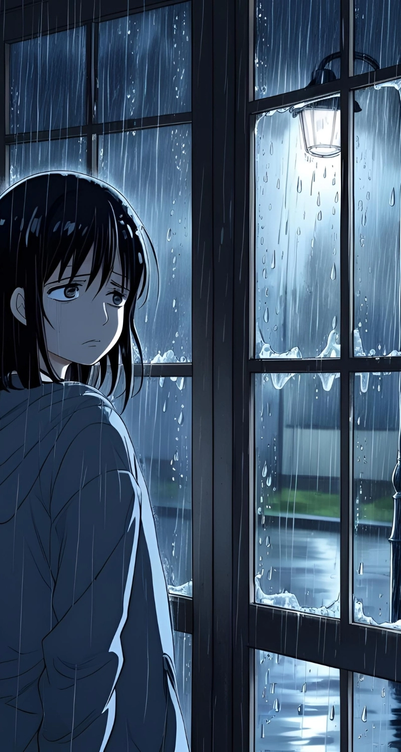 Hình nền anime buồn nữ dễ thương