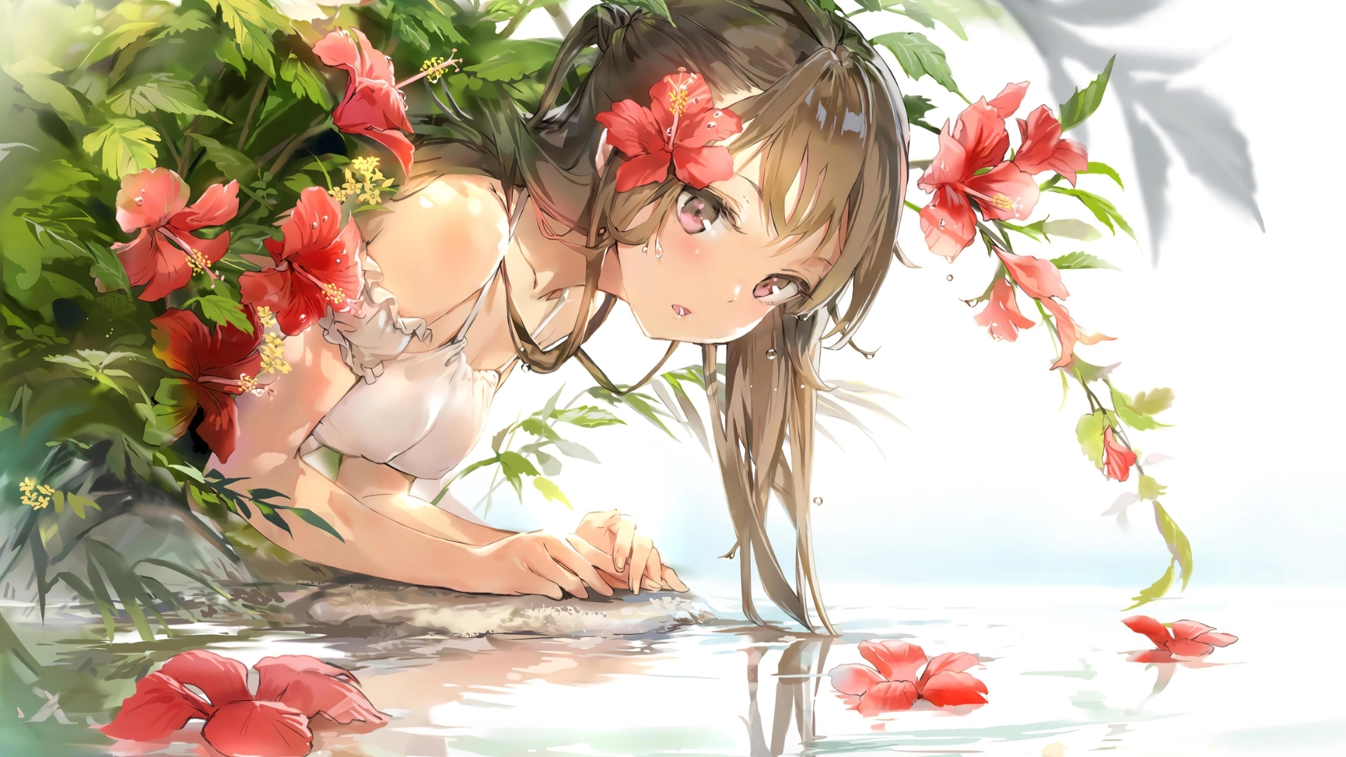 hình nền anime gái xinh dịu dàng