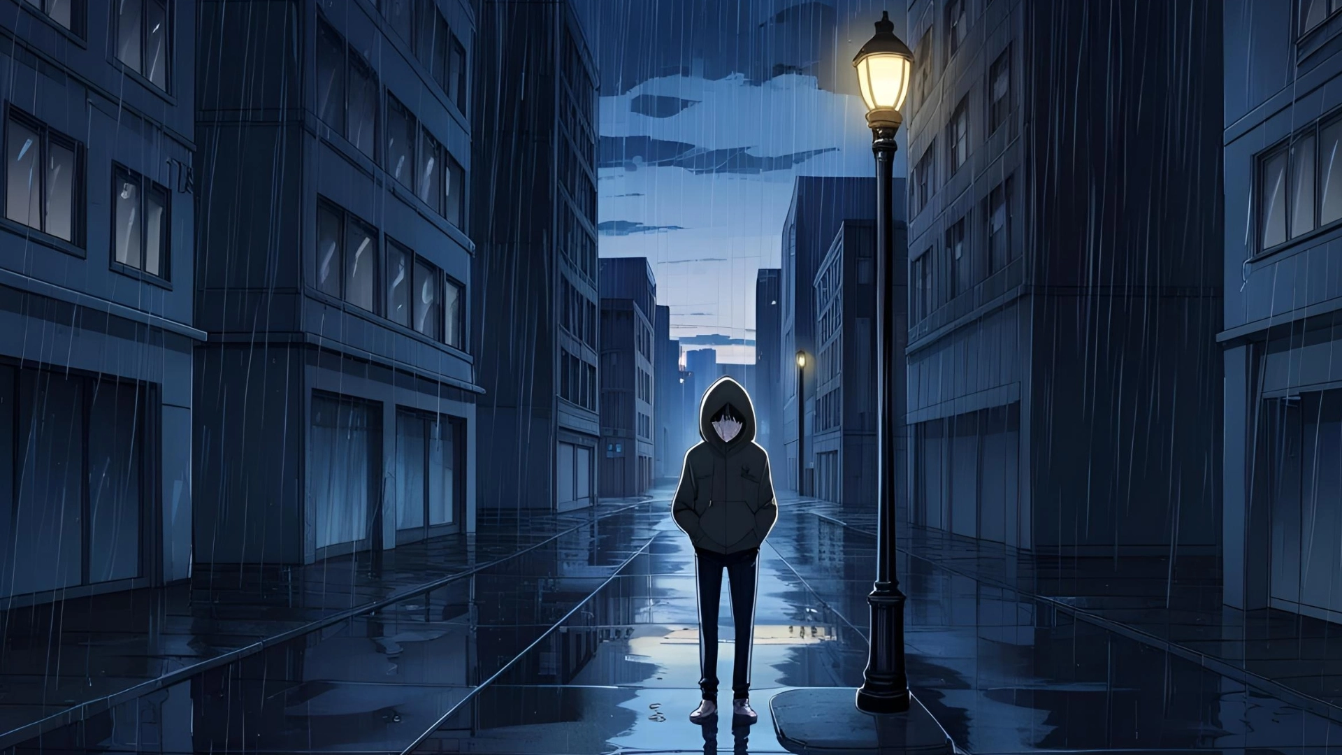 hình nền anime nam buồn