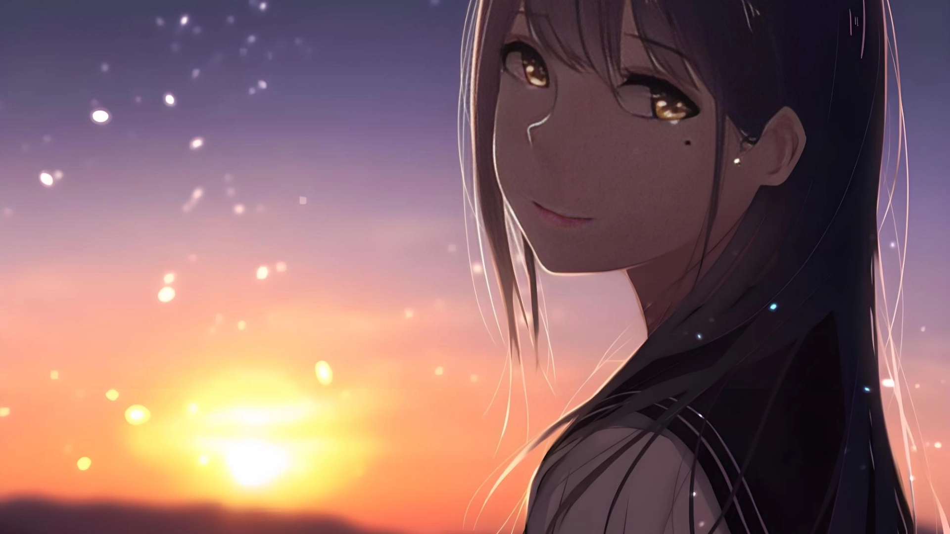 hình nền anime nữ buồn