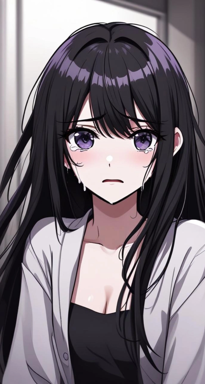 hình nền anime nữ buồn