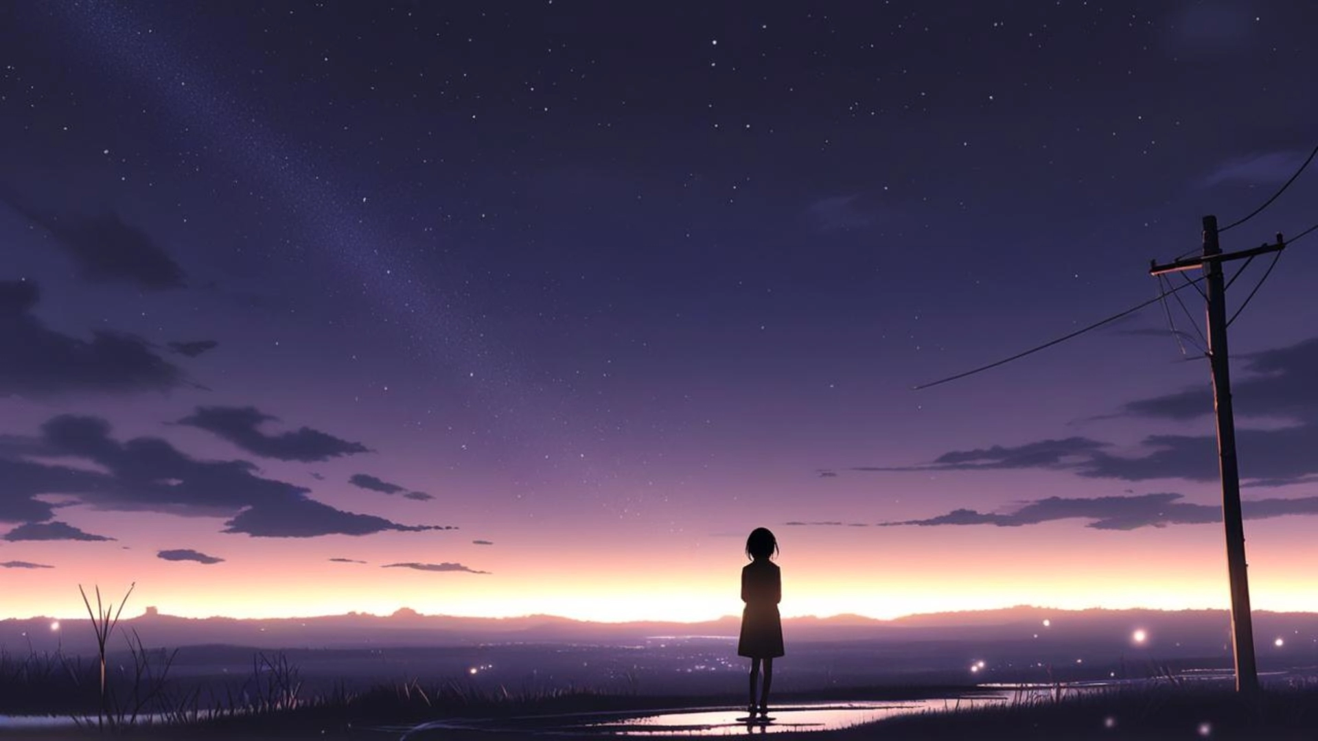 Hình nền máy tính anime buồn nhẹ nhàng