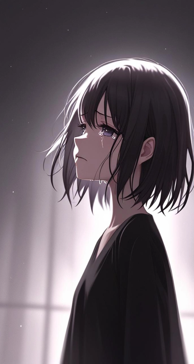 Hình nền anime buồn ấn tượng