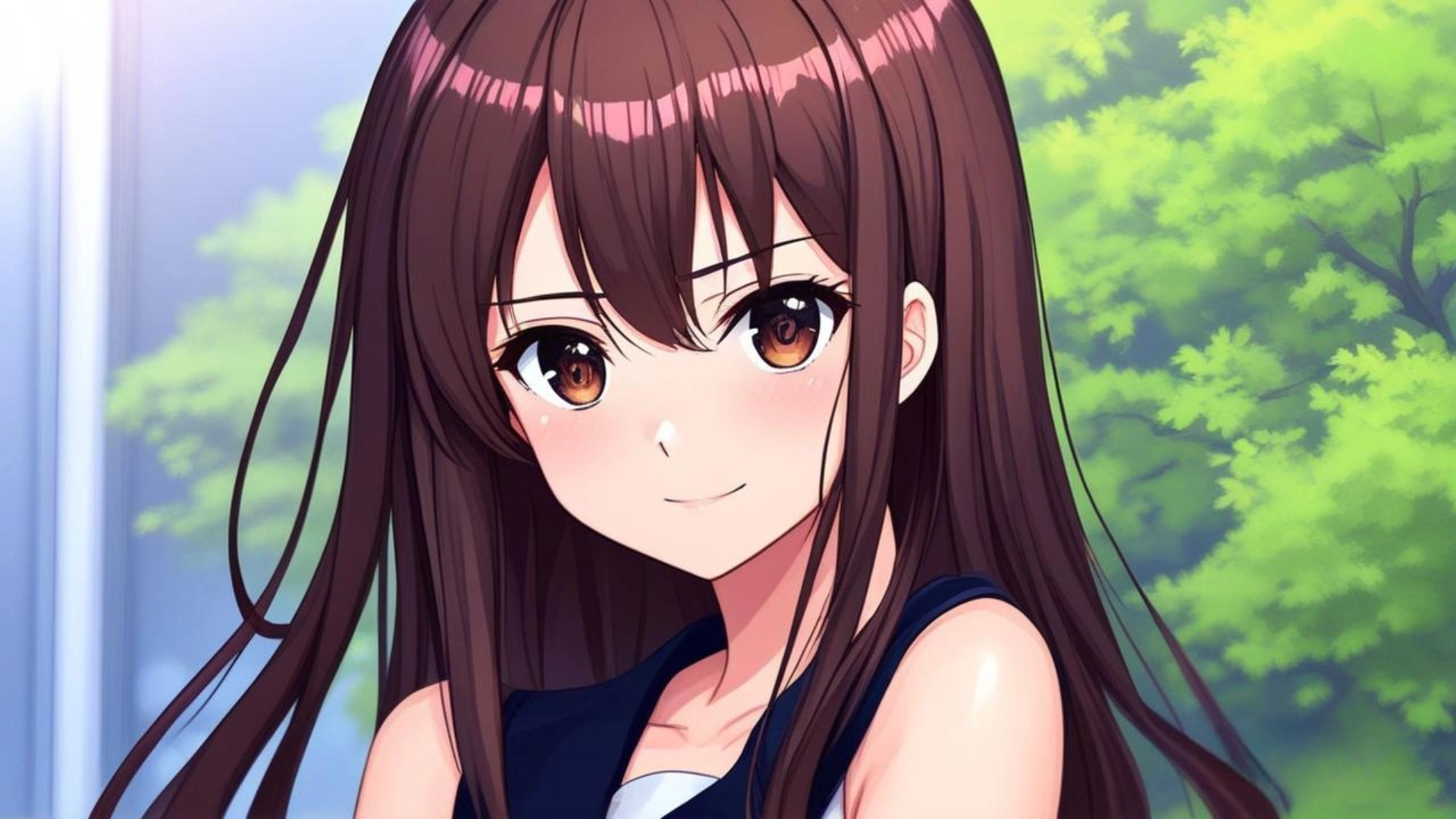 hình nền cô gái anime cute mang phong cách nhẹ nhàng