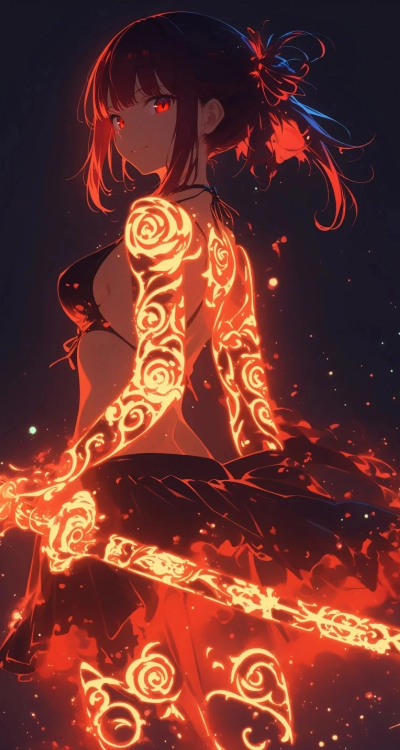 hình nền cô gái ngầu anime