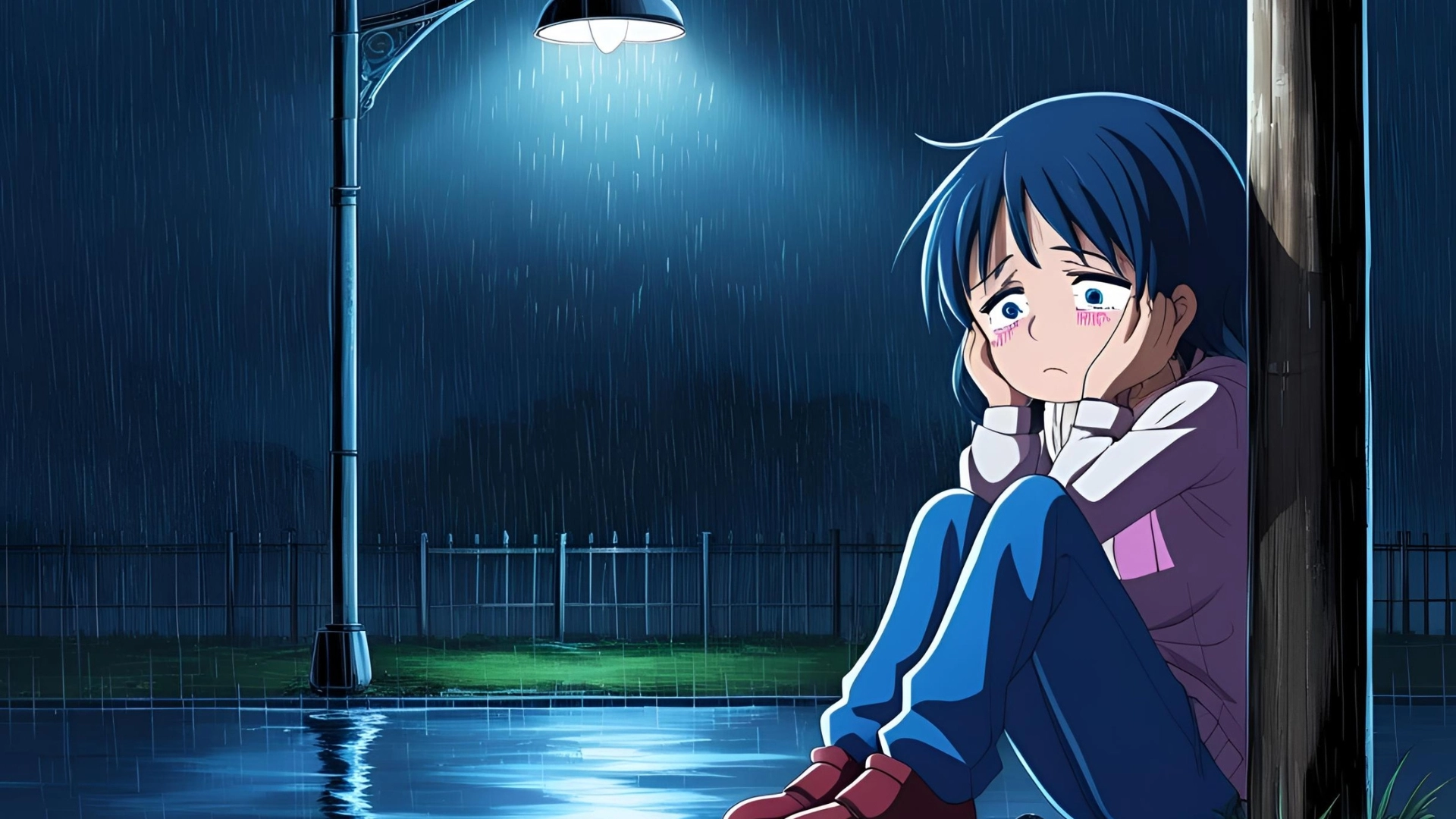 Hình nền anime buồn khóc xúc động